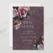 Maroon & Roze Floral Modern Vrijgezellenfeest Kaart (Voorkant)