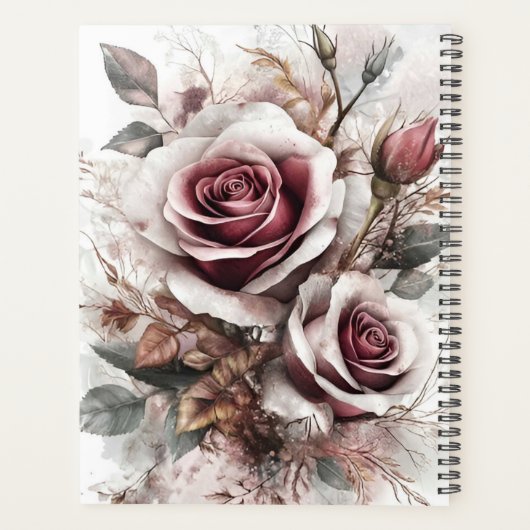 Maroon Rozen Planner (Achterkant)