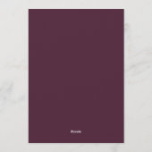 Maroon Sage Still Life Wedding Kaart (Achterkant)