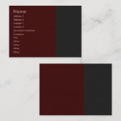 Maroon Sandstone-profielkaart Visitekaartje (Voorkant / Achterkant)