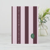 Maroon Scalloped Edge De datum opslaan Kaart (Staand voorkant)