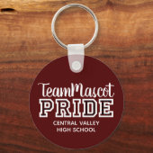 Maroon School Pride Mascot Name Sleutelhanger (Voorkant)