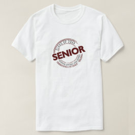 Maroon Senior Class of Distress Badge T-shirt