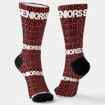 Maroon Seniors Seniors Seniors Socks
