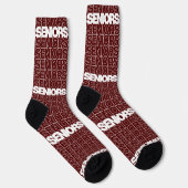 Maroon Seniors Seniors Seniors Socks Sokken (Rechts)