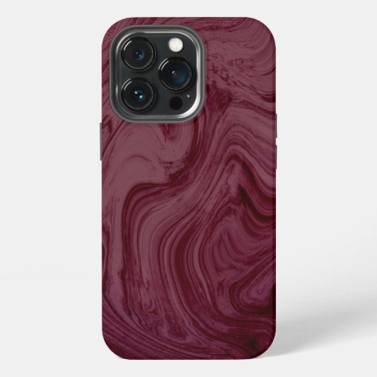 Maroon Shades Marmer Patroon iPhone Hoesje (Achterkant)