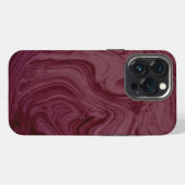 Maroon Shades Marmer Patroon iPhone Hoesje (Achterkant horizontaal)