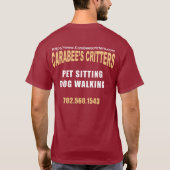 Maroon short t-shirt (Achterkant)