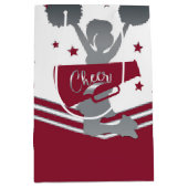 Maroon Silver Stars Cheer Cheer-leading Party Medium Cadeauzakje