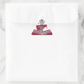 Maroon & Silver Stars Cheer Cheer-vooraanstaand Pa Sticker (Tas)