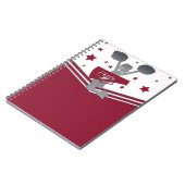 Maroon Silver Stars Cheer-leading Notitieboek (Linkerzijde)