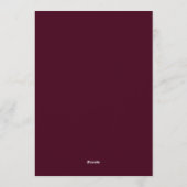 Maroon Slate Chiaroscuro Wedding Kaart (Achterkant)