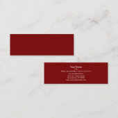Maroon Solid Color Mini Visitekaartje (Voorkant / Achterkant)