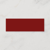Maroon Solid Color Mini Visitekaartje (Voorkant)