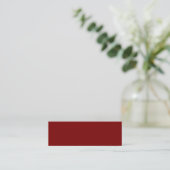 Maroon Solid Color Mini Visitekaartje (Staand voorkant)