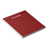 Maroon Solid Color Notitieblok (Schuin)