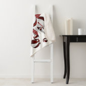 Maroon Sportruimte Meisjes Basketballen Sterren Sherpa Deken (In situ)