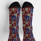 Maroon Square Photo Afstuderen Class Socks Sokken (Top)