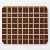 Maroon Square Tiles Mouse Pad Muismat (Voorkant)