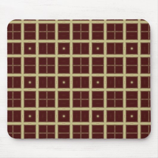 Maroon Square Tiles Mouse Pad Muismat (Voorkant)