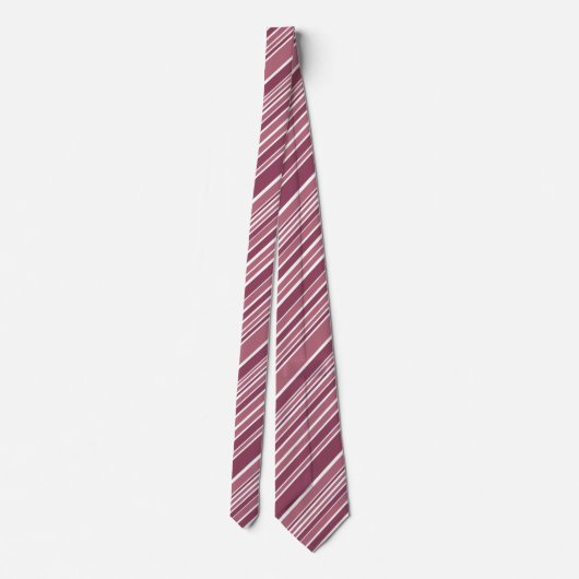 Maroon Stripe Business Stropdas (Achterkant)
