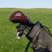 Maroon Stripe Initiaal Golfheadcover (Insitu)