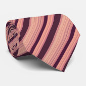 Maroon Striped Pattern Stropdas (Opgerold)