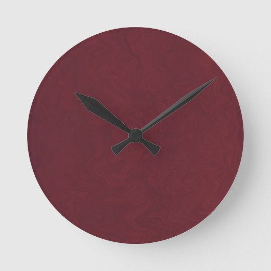 Maroon Swirl Ronde Klok (Voorkant)