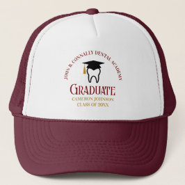 Maroon tandheelkundige school aangepaste tandarts  trucker pet