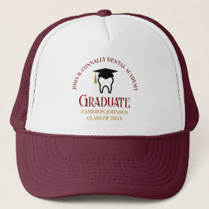 Maroon tandheelkundige school aangepaste tandarts  trucker pet