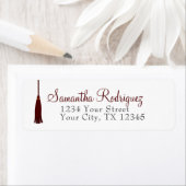 Maroon Tassel Afstuderen Label (Insitu)