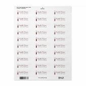 Maroon Tassel Afstuderen Label (Full Sheet)