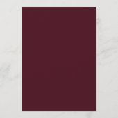 Maroon Teal Chiaroscuro Wedding Kaart (Achterkant)