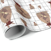 Maroon Texas Afstuderen Armadillo Cadeaupapier (Rol Hoek)