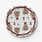 Maroon Texas Afstuderen Armadillo Papieren Bordje (Voorkant)