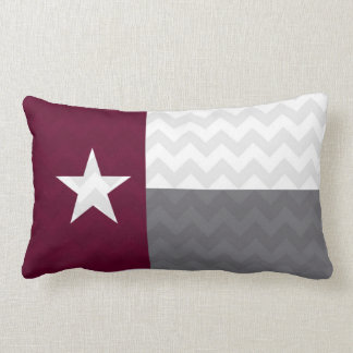 Maroon Texas Flag Chevron Kussen