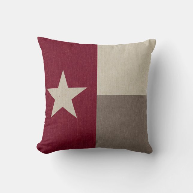 Maroon Texas Flag Fabric Kussen (Voorkant)