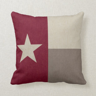 Maroon Texas Flag Fabric Kussen