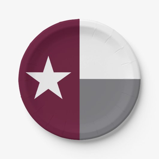 Maroon Texas Flag Papieren Bordje (Voorkant)