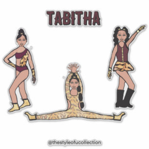 Maroon Tiger Dancer #2 Sticker