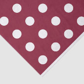 Maroon Tissue Paper met White Polka Dots Tissuepapier (Detail)