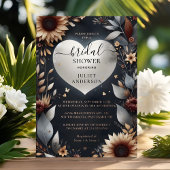 Maroon Traditionele Herfst Bourgondië Vrijgezellen Folie Uitnodiging