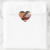Maroon-trein Hart Sticker (Tas)