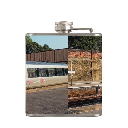 Maroon-trein Heupfles (Achterkant)