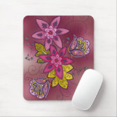 Maroon Tulip Mousepad Muismat (Met muis)
