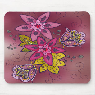 Maroon Tulip Mousepad Muismat