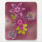 Maroon Tulip Mousepad Muismat (Voorkant)