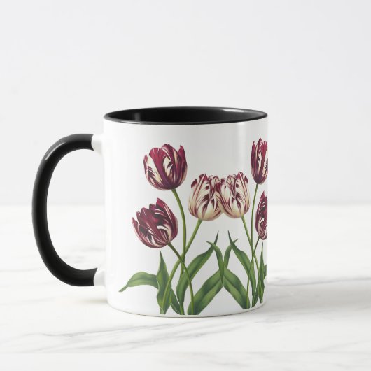 Maroon Tulips Mok (Links)