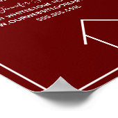 Maroon Vastgoedbedrijf Custom Open Huis Poster (Hoek)