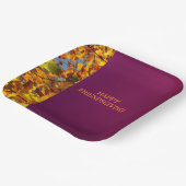 Maroon verlaat Thanksgiving Friendsgiving Papieren Bordje (Gebogen)